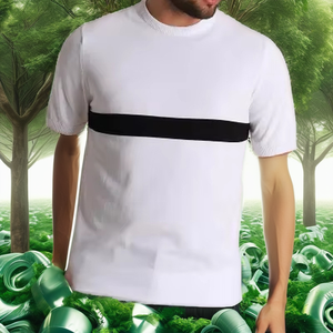 T-shirt sportif à carreaux pour homme A7438, 100% polyester - Product Image 2