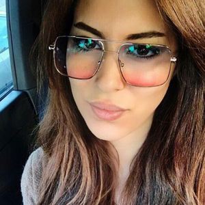 2020 nueva plaza marco vintage gafas de sol de las mujeres de gran tamaño gafas de sol para hombres mujer tonos oro UV400 gafas 2020 gafas de sol - Product Image 3
