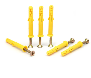 Plastic Anchor Sleeve Bolt Nylon Hammer Wall Plug Anchor 6mm 8mm 10mm With Metal Nail Fix Screws 1/4 - Product Image 2