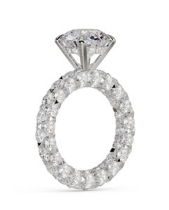 แหวนอินฟินิตี้ ทองคำขาว 18K แหวนเพชรคลาสสิก รับรองโดย IGI สำหรับงานแต่งงานและหมั้น - Product Image 3