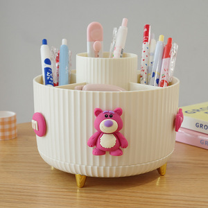 Máy tính để bàn xoay bút conner công suất lớn văn phòng phẩm lưu trữ hộp chàng trai cô gái trẻ em bàn pp tiêm ánh sáng phong cách sang trọng - Product Image 6