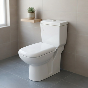 Inodoro de Cerámica de Dos Piezas con Sifón en P, Diseño Moderno y Ecológico, Doble Descarga, Venta al por Mayor - Product Image 3