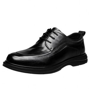 Chaussures en cuir pour hommes de haute qualité 2025, grande taille, bout carré, en cuir de vachette véritable, respirantes, légères, à lacets - Product Image 2