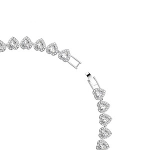 Hoge Kwaliteit Mode Full Diamant Hartvormige Ketting Met Crystal Inlay Charmante Sieraden Vrouwen Ketting Groothandel Accessoires - Product Image 5