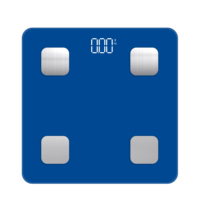 Pèse-personne intelligent Leaone, nouveau design, avec écran LCD électronique, alimentation par piles, analyse du poids corporel et de la composition corporelle (graisse).