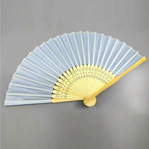 พัดพับงานศิลปะพื้นบ้านแบบสั่งทำพิเศษ ผ้าไหมทำมือสำหรับงานแต่งงาน แกะสลักจากไม้ไผ่ ของขวัญทางธุรกิจ - Product Image 3