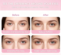 Masque pour les yeux en coton rose OEM à l'acide hyaluronique, niacinamide, collagène et PDRN, hydratant et éclaircissant pour tous types de peau, usage domestique