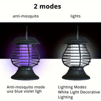 Lampe solaire d'extérieur anti-moustiques Lampe de cour rechargeable USB portable Lampe de poche Lanterne de tente Lampes de camping à led