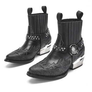 Botas Chelsea Vaqueras Personalizadas con Punta Puntiaguda para Hombre y Mujer, Botas de Tobillo para Actuaciones Escénicas, Banquetes, Estilo Europeo y Americano - Product Image 3