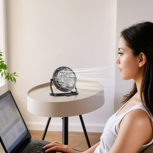 Kipas meja USB, kipas pendingin pribadi portabel kecil sunyi dengan aliran udara kuat untuk kamar tidur rumah kantor Desktop perjalanan - Product Image 6