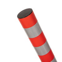 Poteau de signalisation routière flexible rouge, résistant aux UV, réfléchissant, résistant aux intempéries, pour allées et travaux routiers