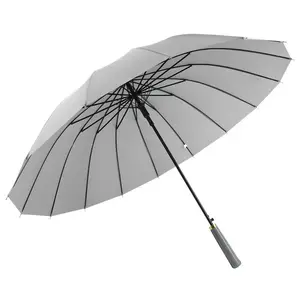 Atacado Leve impermeável longo-alça 24K Custom Straight Umbrella Para Promoção