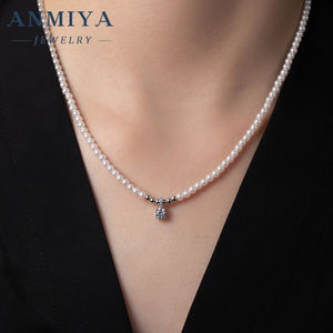 אנמיה הקיץ קיץ מותאם אישית זירקון 925 תליון כסף תכשיטים שרשרת פנינים לגברים נשים - Product Image 2