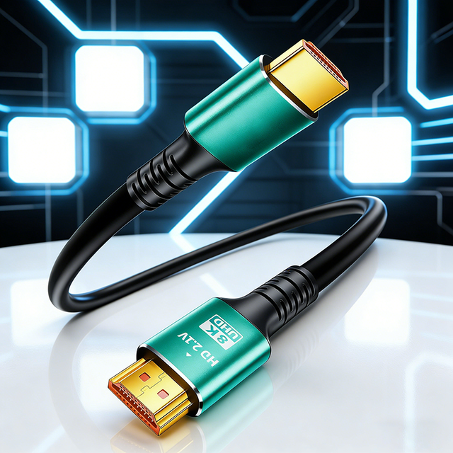 Ultra High Speed HDMI 2.1 Cable with EARC VRR 8K Cabo Kable UHD 48Gbps for Gaming Monitor Home Theater