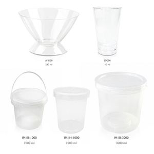 Caja de Almuerzo Desechable Transparente de PS Personalizada OEM, Vasos para Ensalada de 240 ml, Libres de BPA, Certificación ISO, Aptos para Contacto con Alimentos, para Servicios de Alimentación - Product Image 1