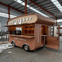 Chariot alimentaire en acier inoxydable résistant à la rouille et imperméable avec 4 roues, capacité de stockage personnalisée pour la vente de restauration rapide en extérieur