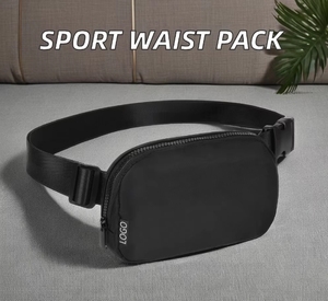 Sac banane Lulu noir 1L, personnalisable en gros, modèle vierge, réglable, pour le yoga et le sport, pour femme - Product Image 4