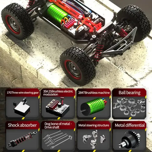 Voiture télécommandée SCY <span class=keywords><strong>RC</strong></span> 16106pro haute vitesse 1:16 4x4 70KM/H RTR Desert Radio Control <span class=keywords><strong>RC</strong></span> Rock Racer Brushless ATV UTV pour enfants - Product Image 4