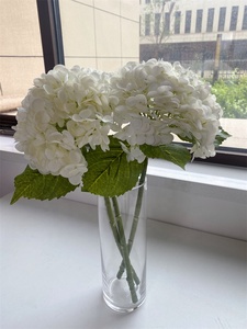 Bianco artificiale <span class=keywords><strong>ortensia</strong></span> 196 petali di lattice fiore di migliore qualità gambi reali veri tocco <span class=keywords><strong>ortensia</strong></span> fiore - Product Image 6