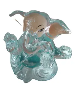 China fabriek Groothandel Indian Decoratieve crystal glas ganesh standbeeld