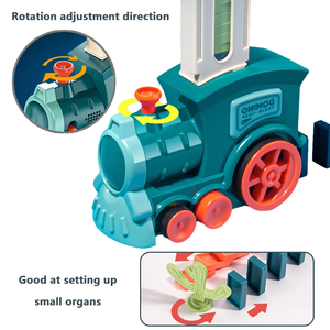 Automatic Domino Train – <b>Electric</b> Car Lays Colorful Dominoes, Brick Blocks Building <b>Kits</b>, Educational Game Toy for Kids 3-8 Year - Product Image 3