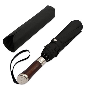 Travel <b>Umbrella</b> Luxurious Golden Plastic Handle <b>Windproof</b> Frame Mini Lightweight Manual Folding <b>Umbrella</b> for Men's Ladies - Product Image 1