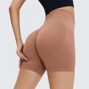 MS0111 Pantalones Cortos con Logo Personalizado para Mujer, Medias Deportivas sin Costuras para Yoga, Gimnasio, Fitness, Levantamiento de Glúteos - Product Image 5