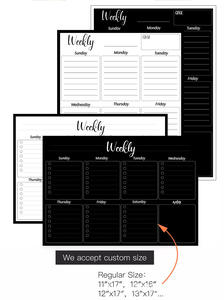 Planificador mensual de borrado en seco magnético forma personalizada <span class=keywords><strong>pizarra</strong></span> estilo Art Deco imán de <span class=keywords><strong>nevera</strong></span> hoja de plástico mediana personalizable - Product Image 4