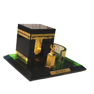 Modèle de la mosquée Kaaba musulmane, artisanat architectural islamique, figurine en cristal de collection, décoration de voiture et de maison - Product Image 5