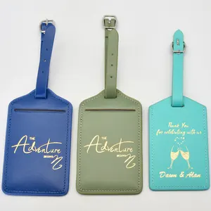 Hot Sell Wholesale Travel Luggage Tag Suitcase Tag Customized Pu Leather Luggage Tags