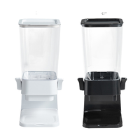 Distributeur de céréales moderne en plastique grande capacité avec impression, idéal pour les fêtes, conteneur de stockage de riz domestique, organisateur de grains de cuisine