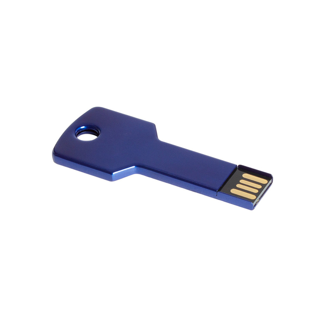 Custom Logo Key Shaped USB Flash Drive 4GB-64GB 2.0 Metal Pendrive Colorful Key Shape USB Stick for Promotion Gift