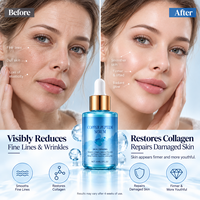Sérum visage au peptide de cuivre bleu 30ml Sérum anti-âge raffermissant et lissant avec ingrédients au collagène et au beurre de karité
