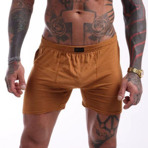 Calzoncillos Bóxer de Algodón Color Mostaza para Hombre, 100% Algodón, Transpirables, Suaves y Cómodos, Ropa Interior Masculina con Cintura Elástica, Tallas 48-66, Venta al Por Mayor - Product Image 1