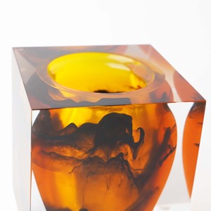 Acrylic <b>Vase</b> Rectangle Handmade Polished Home Decoration <b>Mini</b> Flower Arrangement Desktop Ornament - Product Image 2