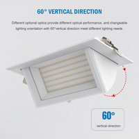 Spot lumineux LED rectangulaire réglable, 2 pièces, 50W 60W, 20W 28W 38W 40W