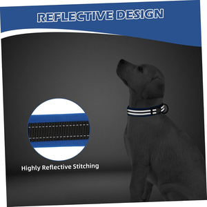 Venta caliente Cómodo acolchado Reflectante <span class=keywords><strong>Collar</strong></span> de perro ajustable Hebilla de seguridad perdida Diseño de poliéster duradero para uso diario - Product Image 4