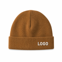 Bonnets personnalisés haut de gamme en tricot gaufré, avec logo personnalisé, en laine mérinos jacquard, marque privée, unisexe, chauds, à carreaux et pois