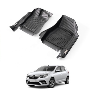 Alfombrillas de Piso Negras de TPE TXR con Cubierta Completa y Protección para el Umbral de la Puerta, Accesorios Interiores para Automóviles <span class=keywords><strong>Renault</strong></span> <span class=keywords><strong>Sandero</strong></span> 2012-2017 - Product Image 2