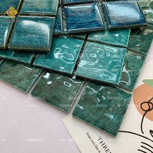 Banyo dekorasyon seramik mozaik karo tavuskuşu mavi kilm çizgili <span class=keywords><strong>retro</strong></span> yüzme havuz karosu - Product Image 2