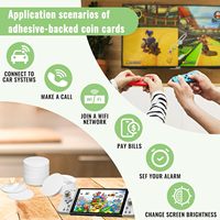 Chip NFC Programable y Reescribible Ntag215, Etiqueta NFC de 25 mm, Token NFC Adhesivo, Tarjeta de Visita, Mini Etiqueta de Pago Compatible con TagMo