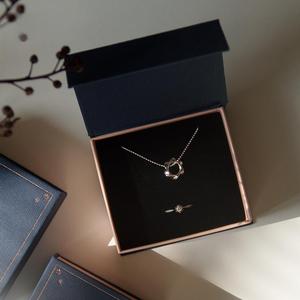 New arrivals Korean-<span class=keywords><strong>Style</strong></span> Book-Shape Magnetic hộp đồ trang sức lật Bìa Vòng cổ bông tai hiển thị giấy trường hợp - Product Image 1