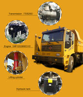 Camion à benne basculante minier tout-terrain LGMG 6X4 50t 60 tonnes 70 tonnes de charge utile 60t neuf MT86H MT106 MT60 MT50
