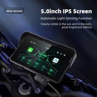 Système de navigation GPS pour moto avec écran tactile Android 5 pouces, prise en charge du mirroring d'écran, TPMS et petit écran d'affichage numérique