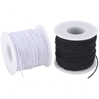 Cordon de macramé extensible, 2 rouleaux, 0,8 mm/1 mm/1,5 mm, longueur personnalisable, élastique robuste, enduit, haute ténacité, pour sacs et chaussures