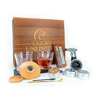 Juego de Cajas de Regalo para accesorios de Bar, tazas de whisky y ahumador de cóctel Bourbon antiguo con astillas de madera para entusiastas de la bebida
