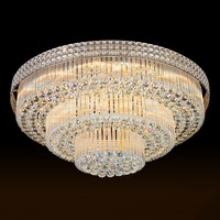 Lustre suspendu en cristal doré vintage décoratif pour mariage, chambre d'hôtel, salon, éclairage de plafond LED à intensité variable