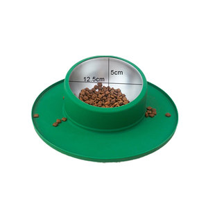 Alta Qualidade Rodada <span class=keywords><strong>Anti</strong></span> Formiga De Aço Inoxidável Dog <span class=keywords><strong>Bowl</strong></span> Pet <span class=keywords><strong>Cat</strong></span> Dog Alimentador Tigelas Com Non Slip Mat - Product Image 3