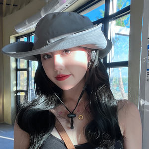 Vendita calda arrampicata all'aperto ciclismo grande tesa protezione solare protezione solare Uv estate donna pesca pesca pesca cappello secchio - Product Image 3