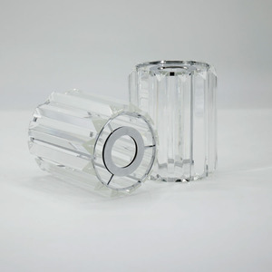 Paralume Cilindrico per Lampadario, Accessorio Creativo <span class=keywords><strong>in</strong></span> <span class=keywords><strong>Vetro</strong></span> Trasparente, Portalampada LED Moderno con Cavo 120 - Product Image 4